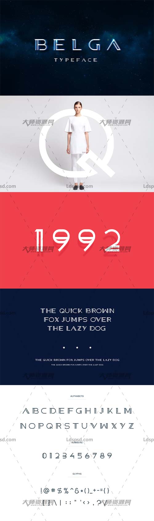 BELGA FONT,富有科技感的英文字体